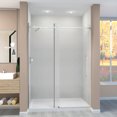 thumbnail image 3 of Transolid Tbd608010l-T Teegan 80" High X 59" Wide Bypass Frameless Shower Door - Brushed, 3 of 7