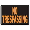 thumbnail image 5 of 10X14 No Trespass Sign, Orange & Black Aluminum Privacy Sign by HY-KO, 5 of 5