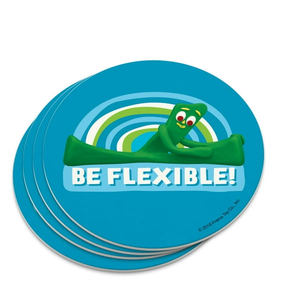 Gumby Be Flexible Stretching Yoga Novelty Coaster Set