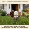 thumbnail image 2 of Handmade Fiber Bird Nesting Heart, Refillable Birds Haven 1 Heart Shape Hummingbird Nesting and 2 Bags of Nest Materials, Winter Fowl Gifts Animal Hummingbirds Lovers Home Garden Yard(3Set), 2 of 14