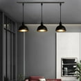 thumbnail image 6 of FSLiving Retro Black Iron Shade Industrial Style H Type Track Pendant Lights 2 ft Cord Modern Farmhouse Remote Control with Dimmable Bulbs Rustic Cottage Style for Kitchen Island,Customizable-3 Lights, 6 of 9