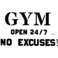 thumbnail image 1 of Pegatinas de pared con frases de gimnasio, vinilo decorativo para pared, bricolaje, para sala de estar, dormitorio, baño, color negro, 35 x 58 cm, 1 of 7