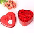 thumbnail image 3 of Regalo de San Valentín para novia, 6 flores de jabón, caja de regalo en forma de corazón, regalo creativo de mano con flores de jabón, 3 of 6