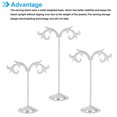 thumbnail image 4 of Earring Holder, 3pcs Earring Stand Earring Display Stands Storage Organizer Metal Rack Spray for Photography, Silvery, 4 of 5
