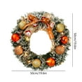 thumbnail image 2 of Christmas Light Pine Wreath with Bow Ball Fall Wedding Birthday Halloween Thanksgiving Christmas Holiday Decoration 20 in, 2 of 5
