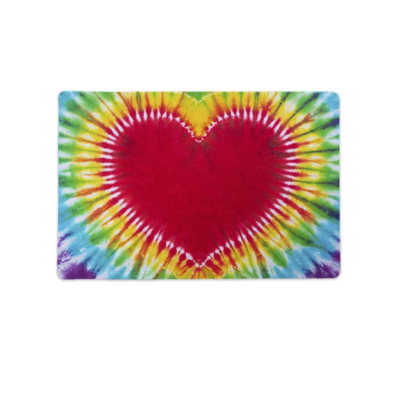 Tie Dye Heart Mat Rectangle -Image by Shutterstock,