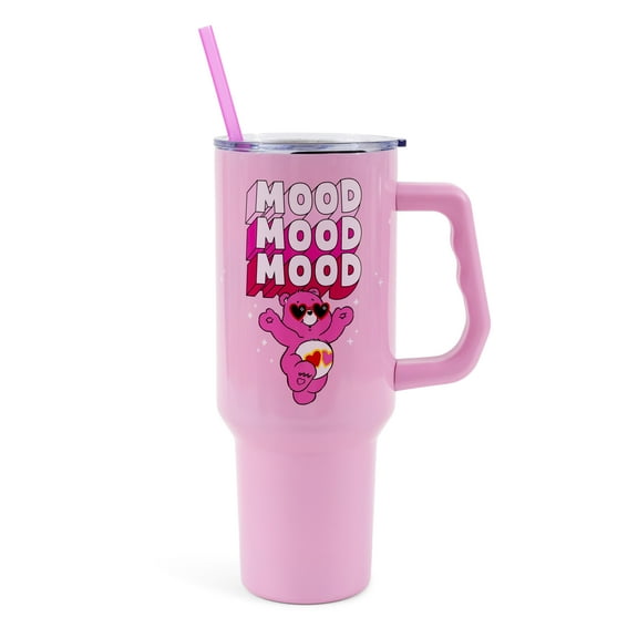 Care Bears Love-A-Lot Bear Stainless Steel Tumbler With Handle | Holds 40 Ounces