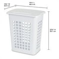 thumbnail image 2 of Sterilite Rectangular LiftTop Plastic Laundry Hamper Basket Bin, (12 Pack), 2 of 9