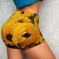thumbnail image 4 of Uemuo Flower Bush Sunflower Pattern Women Workout Impact Shorts Scrunch Butt Lifting Gym Shorts Seamless Booty Biker Shorts-Small, 4 of 8