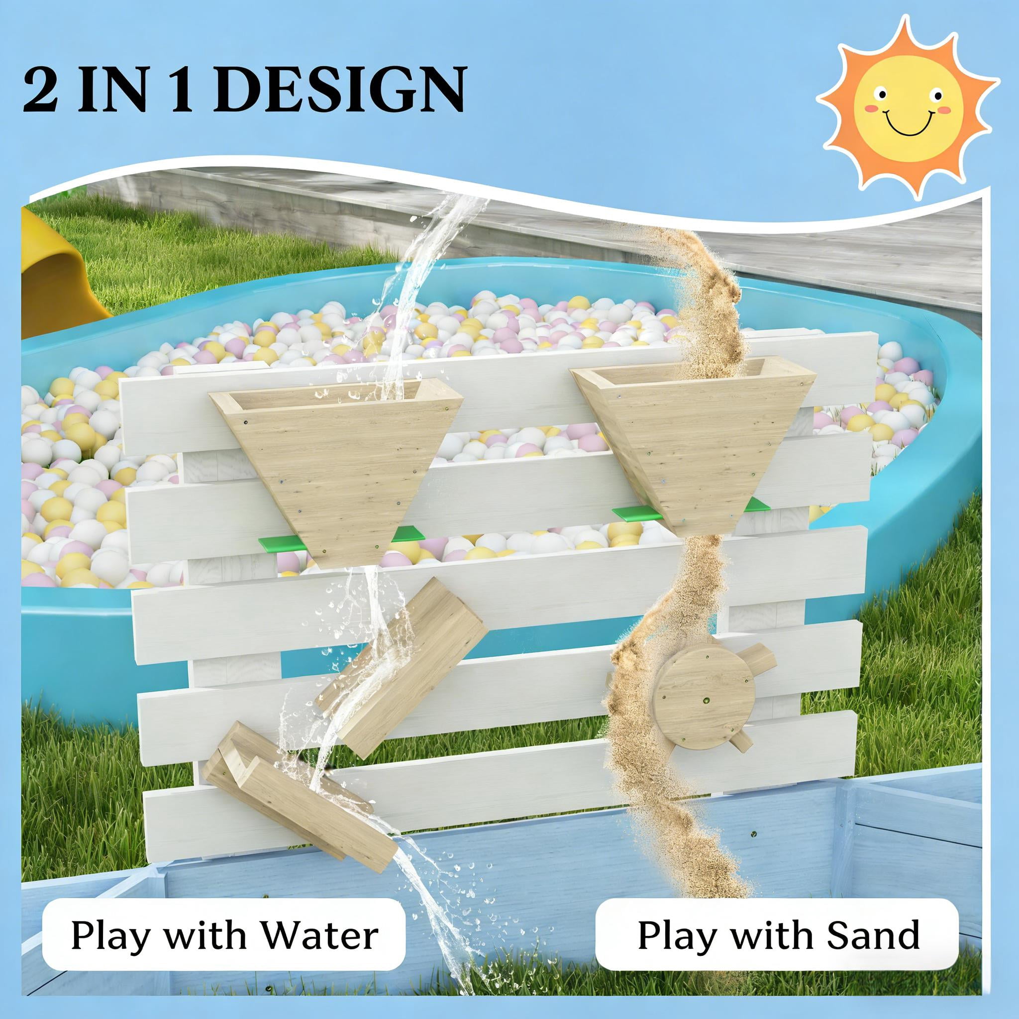 Toddler Kid Wooden Sandbox