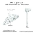 thumbnail image 6 of Rosec Jewels Certified Moissanite Pear Shape Engagement Ring 1 Carat - Designer Ring - 6X8 mm - D-VS1 Quality, 10K White Gold, US 5.00, 6 of 9