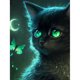 thumbnail image 1 of Cuadros Decorativos 5D bricolaje taladro redondo completo diamante pintura gato Kit decoración del hogar arte artesanía Wdftyju de costura negro 4 estilos, 1 of 9