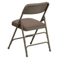 thumbnail image 6 of Flash Furniture 4 Pack HERCULES Series Curved Triple Braced & Double Hinged Beige Fabric Metal Folding Chair, 6 of 8