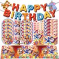 thumbnail image 2 of Decoración de fiesta de cumpleaños de circo Digital The Amazing, globos, vajilla de papel, plato de papel, manteles, fiesta de Baby Shower para niños, 2 of 5