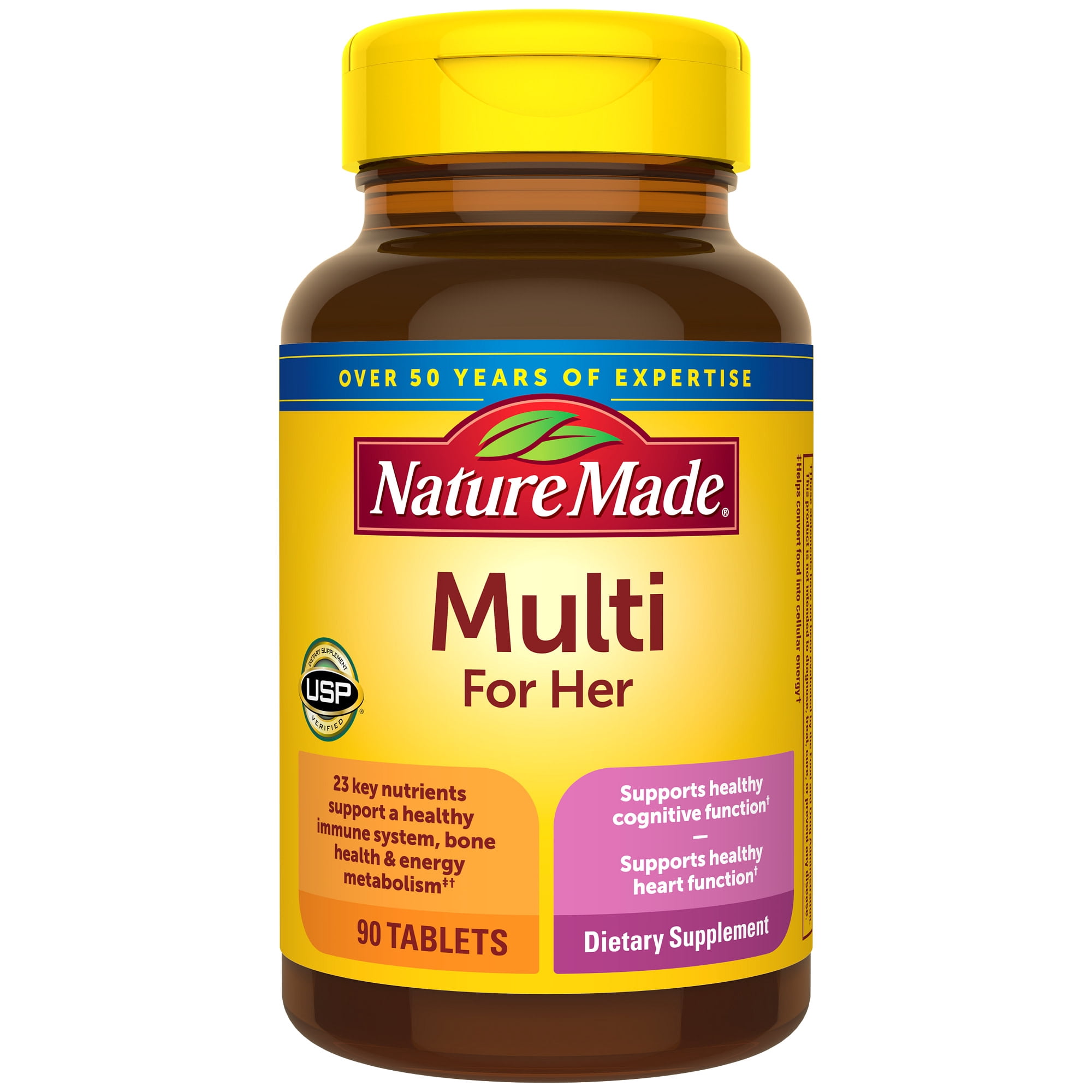 Nature Made Multi Vitamin For Women Tablets, Womens Multivitamin for Nutritional Support, 90 Ct