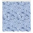 thumbnail image 3 of Ambesonne Blue Shower Curtain, Retro Plumbago Blossoms, 69"Wx70"L, Blue and White, 3 of 3