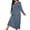 Navy, variant on Riecok Nightdress for Women Cute Printed Crewneck Long Sleeve Loungewear Soft Cozy Long Length Sleepwear