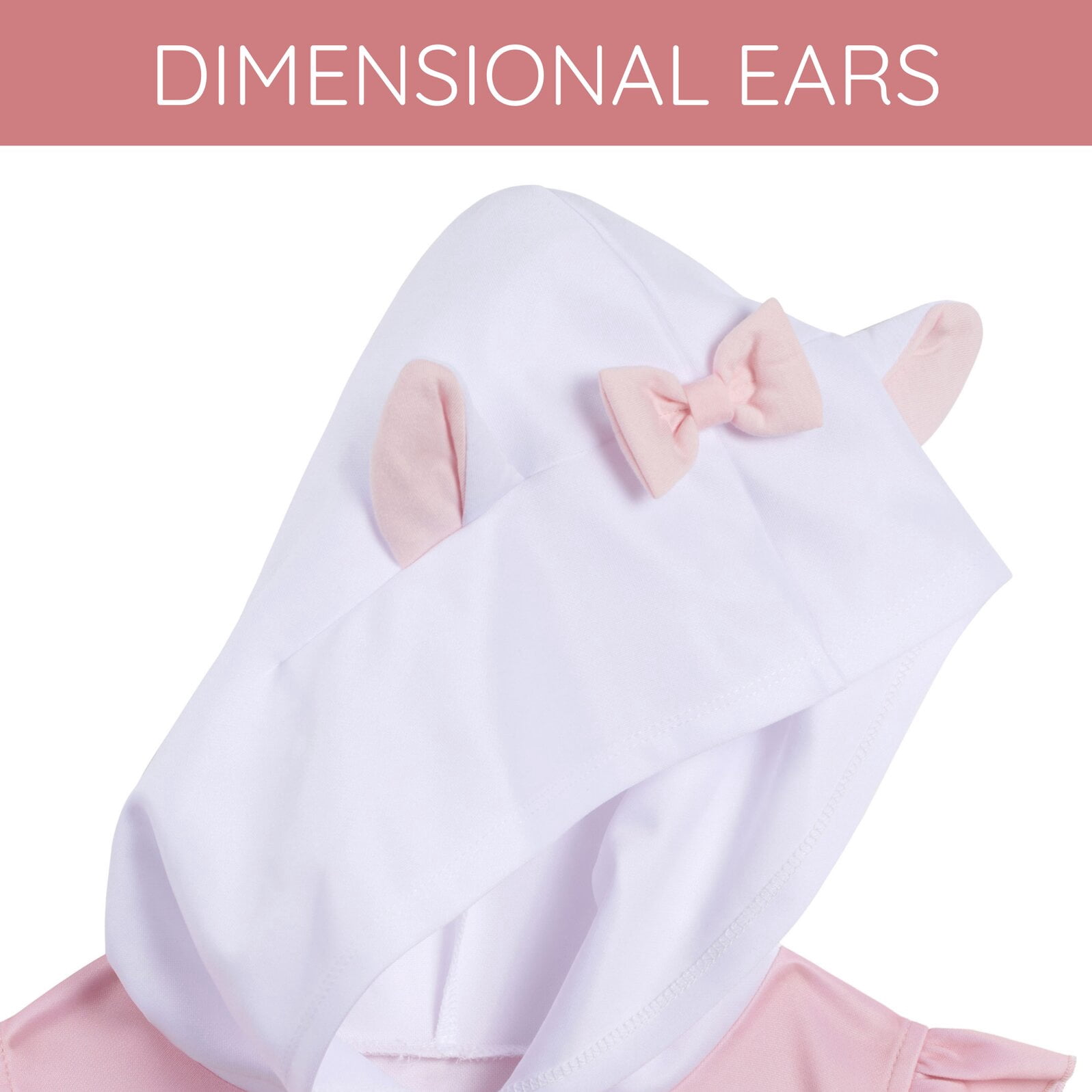 Disney The Aristocats Toddler Girls' Cosplay Hooded Dress Marie Pink White