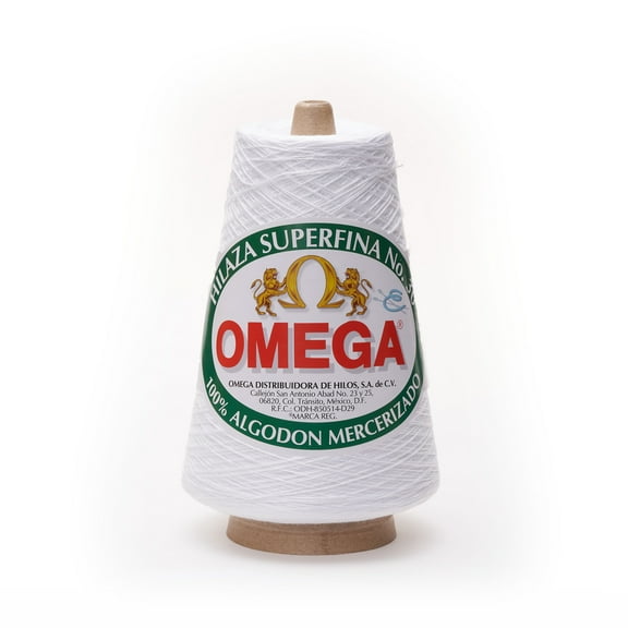 SUPERFINA NO.30 [240grs] by Omega - 100% Mercerized Cotton Yarn ideal for Fine Crochet - Color: 01 - White BCO