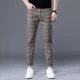 thumbnail image 3 of Pantalones casuales de verano para hombre, de algodón, ajustados, de talla grande, nuevos, estéticos, de estilo coreano, de diseñador clásico, 3 of 5