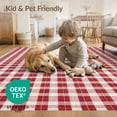 thumbnail image 4 of ODIKA Front Door Plaid Bold Gingham Grid Boho Throw Checkered Farmhouse for Playroom, Bedroom, Reading Nook, Pet Friendly & Kids Safe Play, 4 of 7