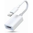 thumbnail image 1 of Lightning to USB Camera Adapter, USB 3.0 OTG Data Sync Cable Adapter - Compatible with iPhone/iPad, USB Female Supports Connect Card Reader, U Disk, K, 1 of 4