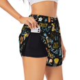 thumbnail image 1 of Balery Basketball Pantalones cortos deportivos para mujer con forro y dos bolsillos, elásticos, para entrenamiento, gimnasio, yoga-XX-Large, 1 of 7