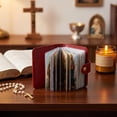 thumbnail image 6 of Genuine Leather Holy Card Holder with 54 Cards Religious Card Storage Organizer Wallet Case, 6 of 7