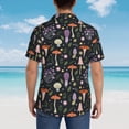 thumbnail image 4 of Sikiie Mushrooms Print Men's Hawaiian Shirt, Summer Beach Button Pocket Short Sleeve T-Shirt,Medium, 4 of 7