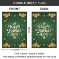 thumbnail image 4 of St. Patrick's Day Outdoor Flags Irish Outdoor Flag Happy Day Shamrock Clovers Hat Green Lucky Welcome Flag 12.5''×18'' Burlap Vertical Double Sided Yard Flags for Home,garden Decor, 4 of 4