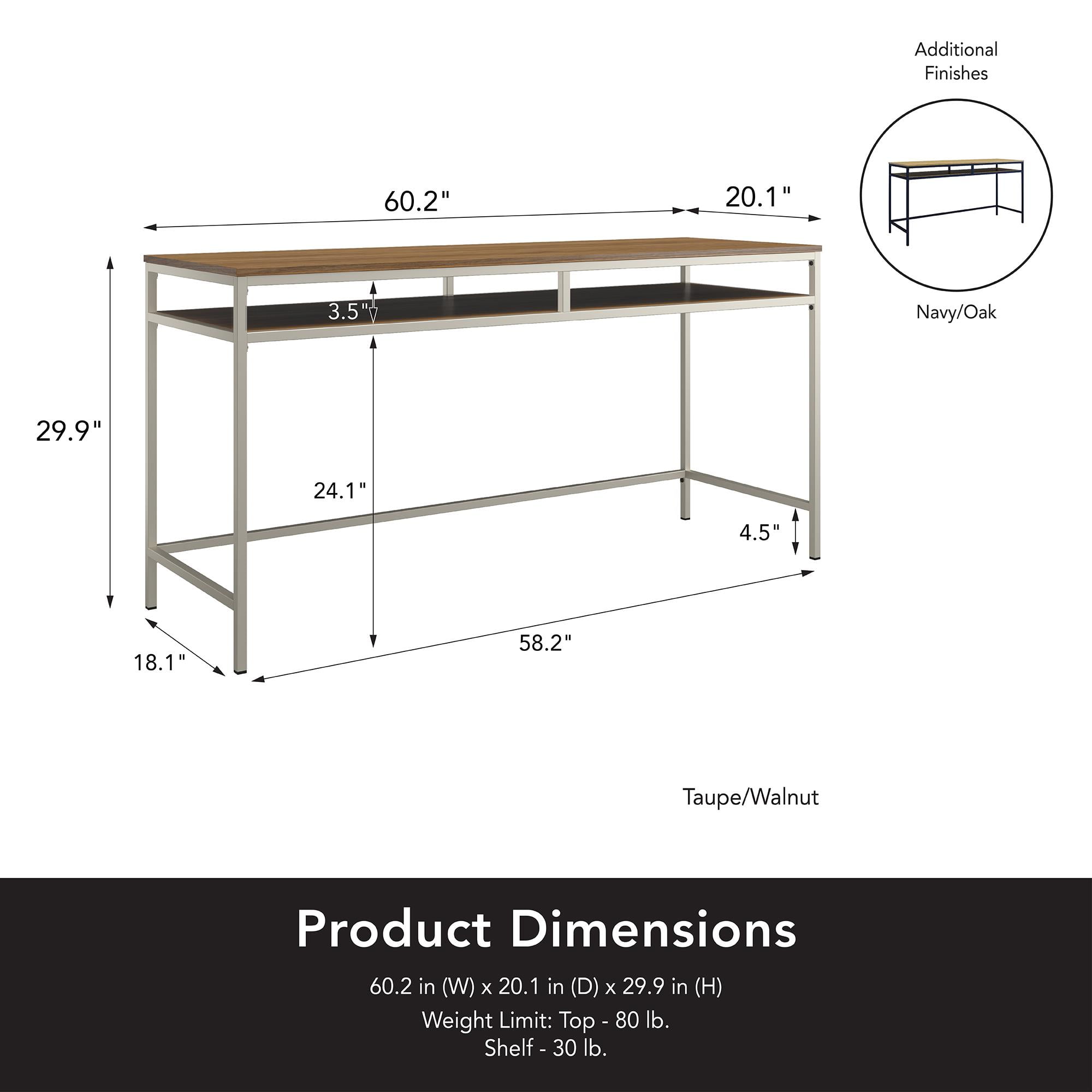 Ameriwood Home Bentley Computer Desk, Navy/Oak