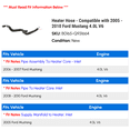thumbnail image 2 of Heater Hose - Compatible with 2005 - 2010 Ford Mustang 4.0L V6 2006 2007 2008 2009, 2 of 2
