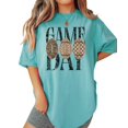 thumbnail image 4 of Game Day Football Shirt for Women Camo Leopard Graphic Tee, Seafoam Shirt, 2XL, 4 of 8