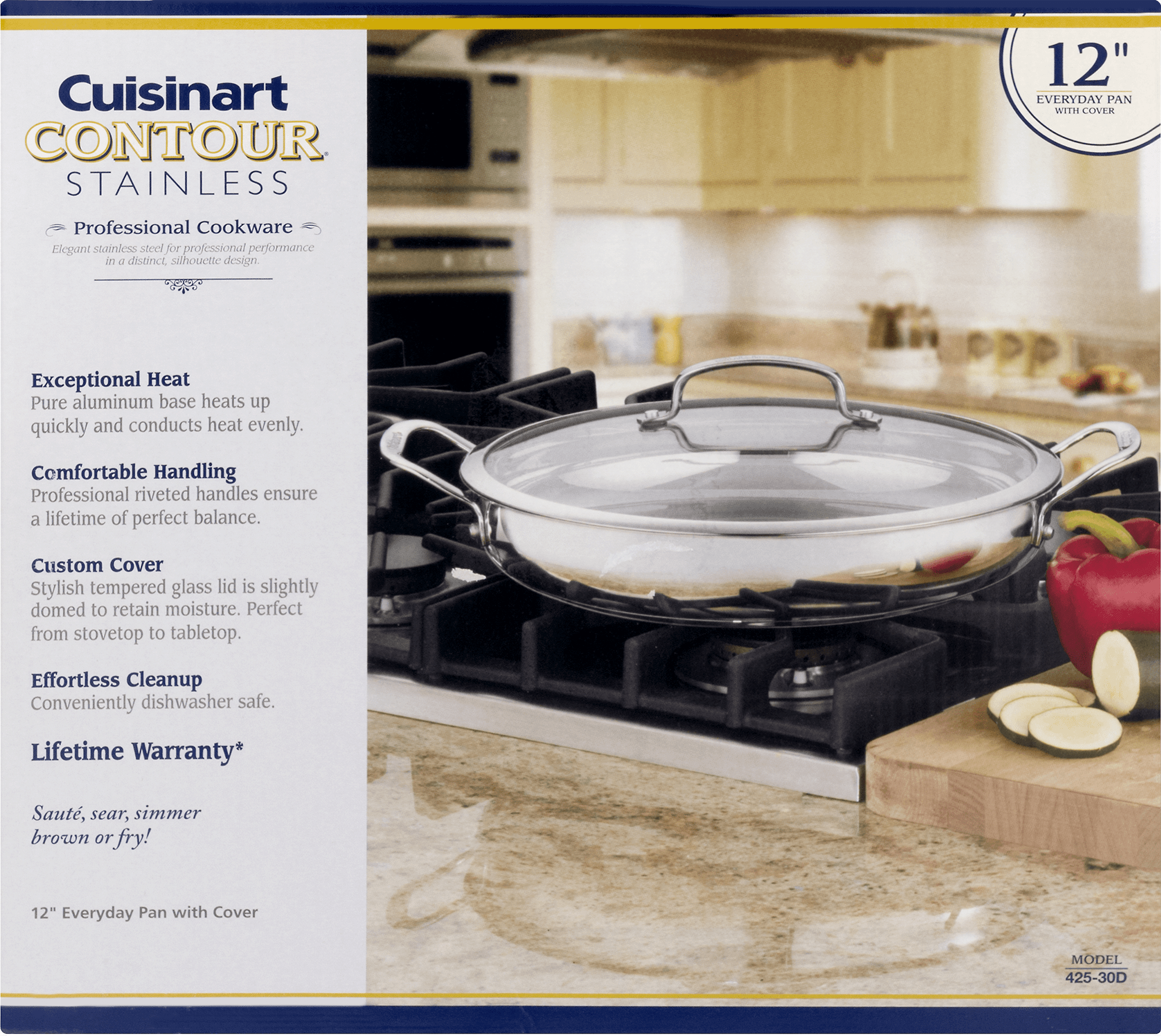 Cuisinart Mineral Collection 12-In. Stainless Steel Everyday Pan