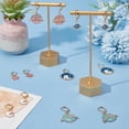 thumbnail image 4 of 1 Set Universe Theme Alloy Enamel Star Moon Planet Charms Locking Stitch Markers Gold Tone 304 Stainless Steel Clasp Stitch Markers diy, 4 of 5