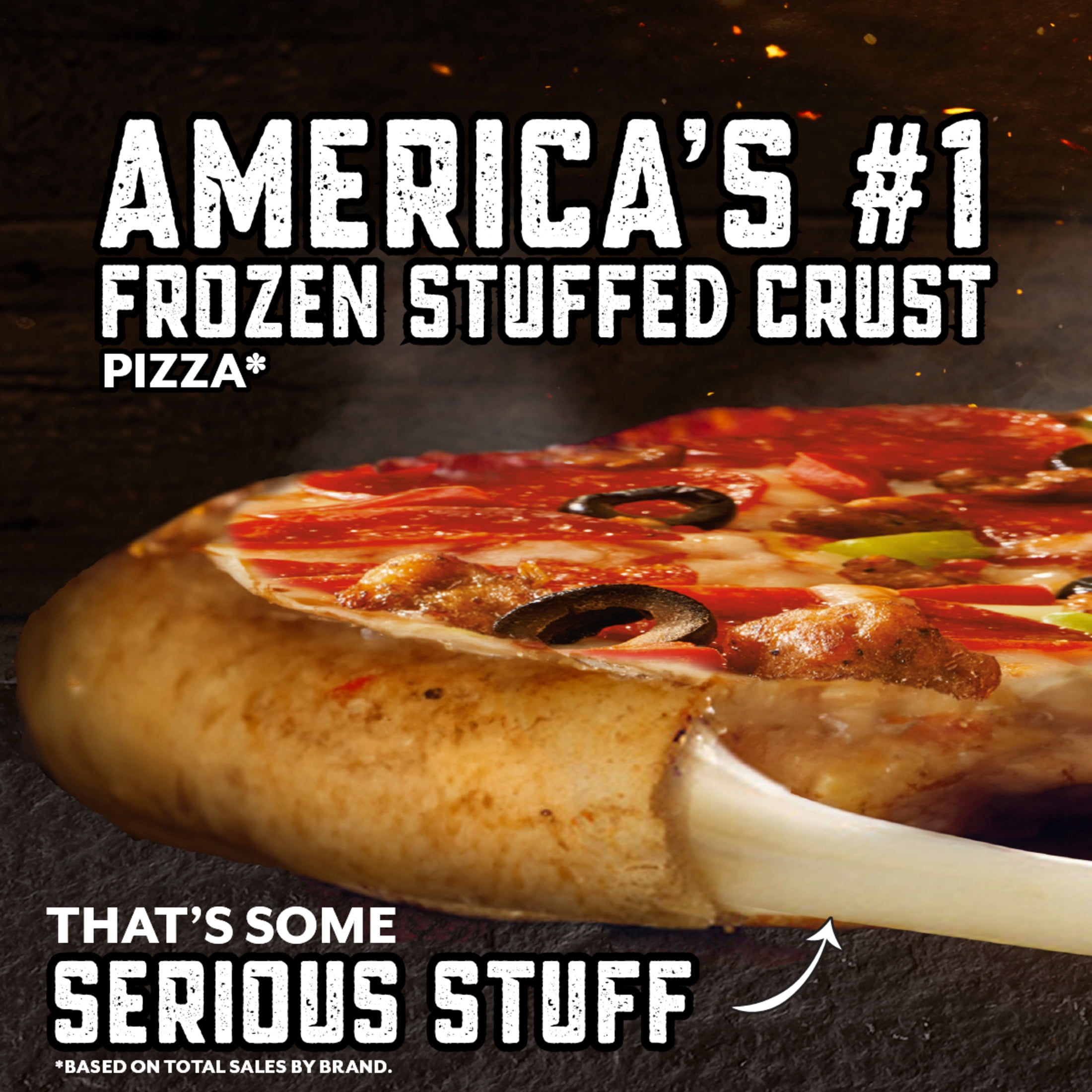 DiGiorno Frozen Pizza Stuffed Crust Veggie and Meat Supreme Pizza, 26.4 Oz