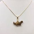 thumbnail image 5 of Tigereye Diplodocus Dinosaur with 14K Gold Filled Pendant 509259TEG, 5 of 12
