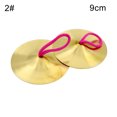 thumbnail image 1 of Flmtop 1Pair Brass Finger Cymbals Musical Percussion Instrument Kids Toy Dancing Props, 1 of 7