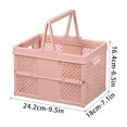 thumbnail image 3 of Collapsible Picnic Basket with Handles,Portable Foldable Storage Crate for Grocery,Camping,and Outdoor Use-Pink, 3 of 8