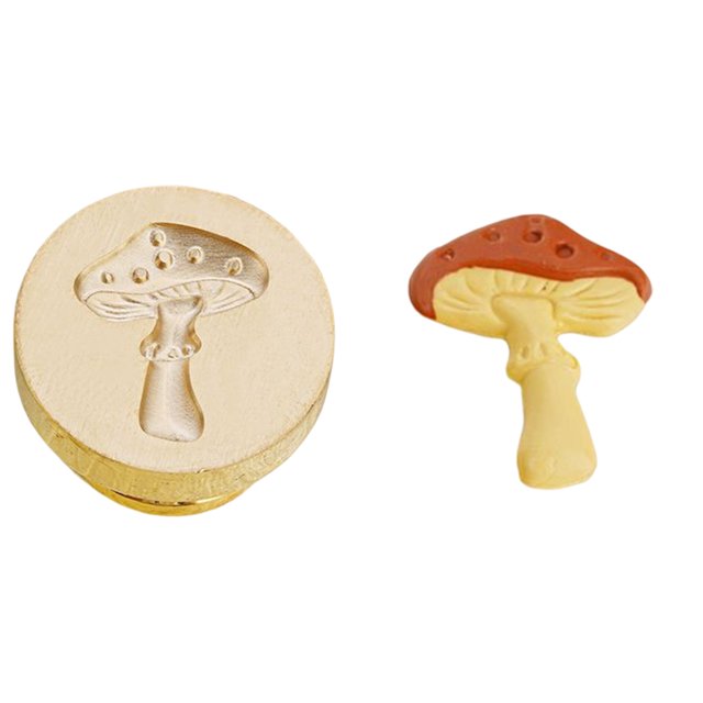 Cabeza De Sello Serie de frutas y hongos cabeza de sello de sellado decoración de sobre de invitación de cobre redondo Ehuebsd Libre de BPA