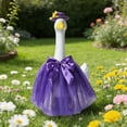 thumbnail image 5 of Lilixerw Spring Summer Goose Outfits Seasonal Cute Porch Goose Clothes with Bow & Hat,All Seasons Holiday Spring Goose Statue Costumes for 23" Cement Statue Garden Patio Outdoor Decor,Purple, 5 of 6