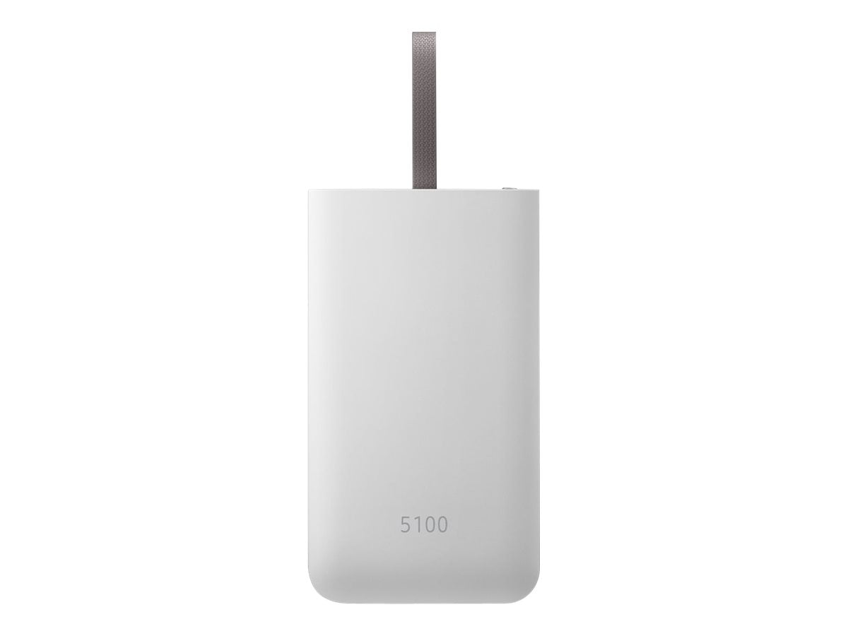 Samsung Fast Charge 5100 mAh battery Pack&nbsp; w/ USB-C, MicroUSB Cable -  Silver - Walmart.com