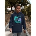 thumbnail image 2 of Pisces Zodiac Graphic - Twin Fish Retro Art Design Youth's Hoodie, 2 of 4