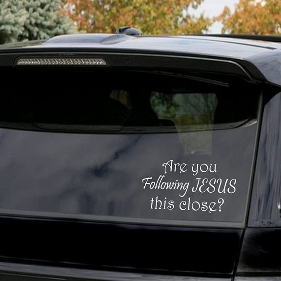 VWAQ Are You Following Jesus This Close? Funny Window Decal Car Stickers