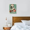 thumbnail image 6 of Moonow7 Vintage Christmas Dog Wall Art Poster, Retro Puppy Art Prints, Dog in Santa Suit Picture for Wall Decor in Living Room, Kids Room, Dorm, Cute Pet Lover Gift, Unframed Size 45x60cm / 18x24", 6 of 13