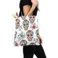 thumbnail image 3 of ASHLEIGH Sugar Skull Day of Dead Reusable Grocery Bags Shopping Bag Canvas Tote Bag Shoulder Bag, 3 of 3