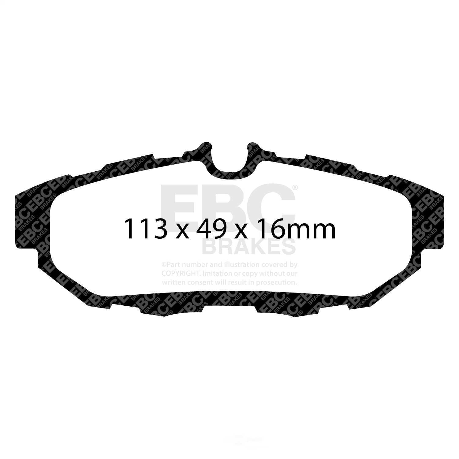 EBC Brakes Redstuff Premium Fast Street Pad For All Engine Sizes Fits select: 2010-2014 FORD MUSTANG