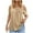 Khaki, variant on Hvyesh Cold Shoulder Tops for Women Plus Size Short Sleeve Shirt Loose Fit Crew Neck Blouse Tops Oportunidad única