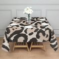 thumbnail image 3 of Beige and Black Leopard Pattern Square Tablecloth,Waterproof Square Table Cover,Wipeable Spillproof Washable Table Cover for Home Kitchen Party Decor 42"X42"(107x107cm), 3 of 6