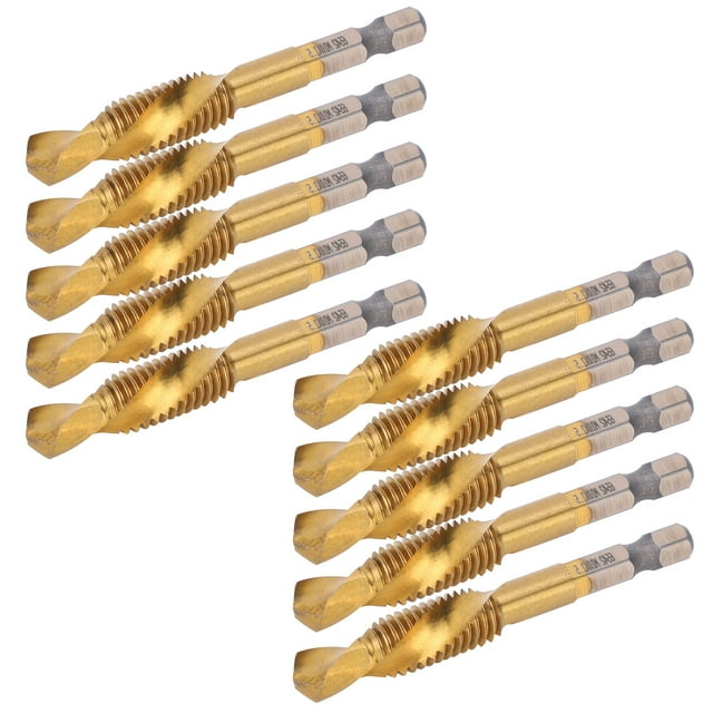 Herramienta de roscado, 10 brocas para roscar con revestimiento de Ti, brocas HSS con revestimiento de Ti, multifuncionales VoborMX herramienta